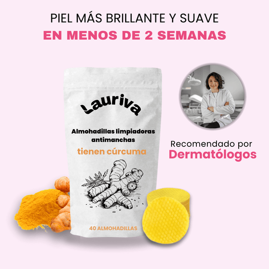 Almohadillas naturales antimanchas con cúrcuma y ácido kójico - 40 almohadillas